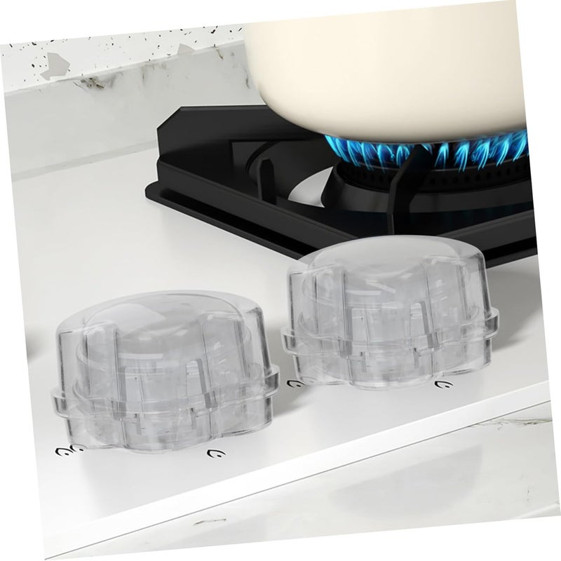 4pcs Transparent Gas Stove Knob Covers Childproof Safety Protection for Oven and Stove Knobs Heat Resistant Replacement for Home Kitchen - Image 4