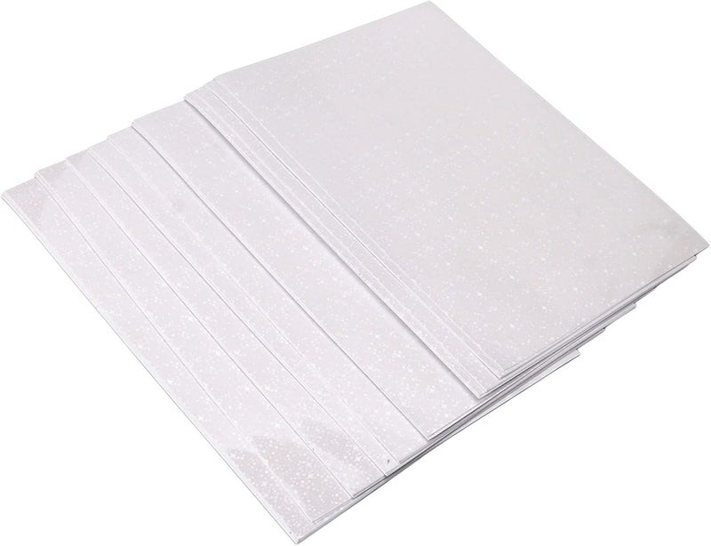 Holographic Cold Laminate Sheet, 50 PCS 11.8 x 8.4in Cuttable Water Proof A4 Cold Laminating Sheets DIY Self Adhesive Colorful Paper for Badge Photo Graphic Framing (Type 2) - Image 1