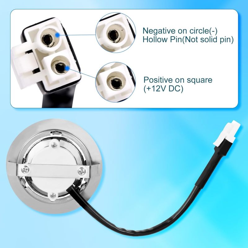 Extractor Hood LED Light - 12V DC Embedded Stainless Steel Light Sleek Silver & Black Finish for Modern Kitchen Extractor Hood Replacement - Image 5
