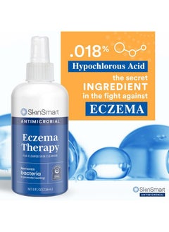 SkinSmart Antimicrobial Eczema Therapy with Hypochlorous Acid, Removes Bacteria so Skin Can Heal, for Adults, Kids and Seniors, 8 Ounce Clear Spray  - Image 4