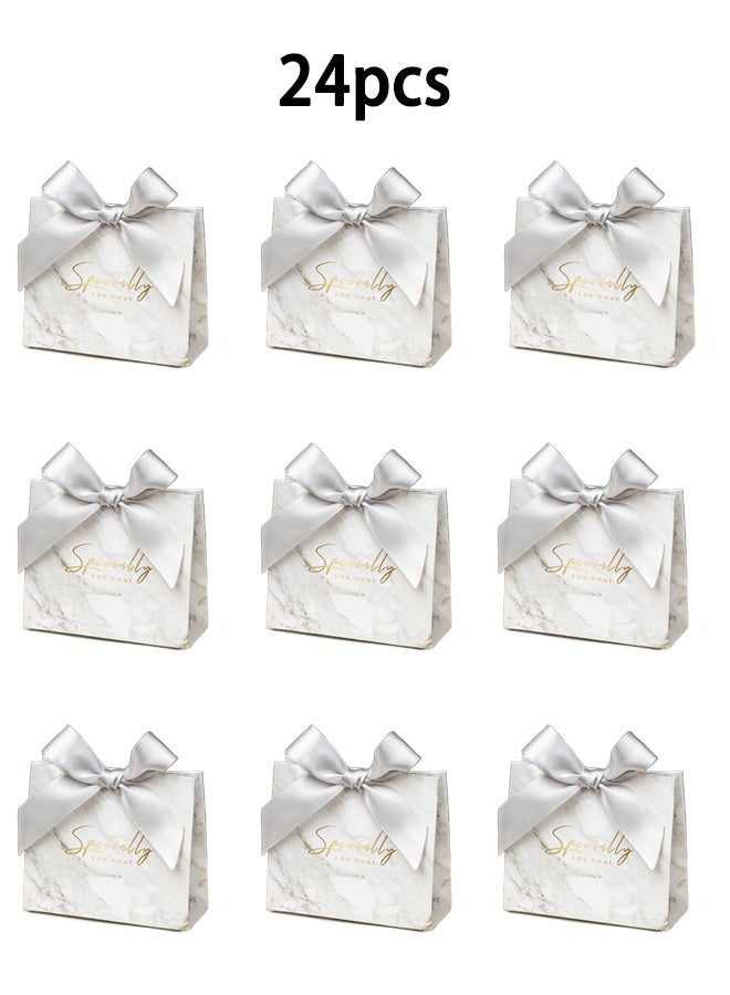 زيمي 24 قطعة من حقائب هدايا شكرًا لك، حقيبة تسوق، حقائب حفلات للأطفال، لوازم الوجبات الخفيفة، حقيبة هدايا الحلوى، حقائب الطعام، حقائب لحفلات أعياد الميلاد وحفلات الزفاف مقاس 14*12*6 - Image 1