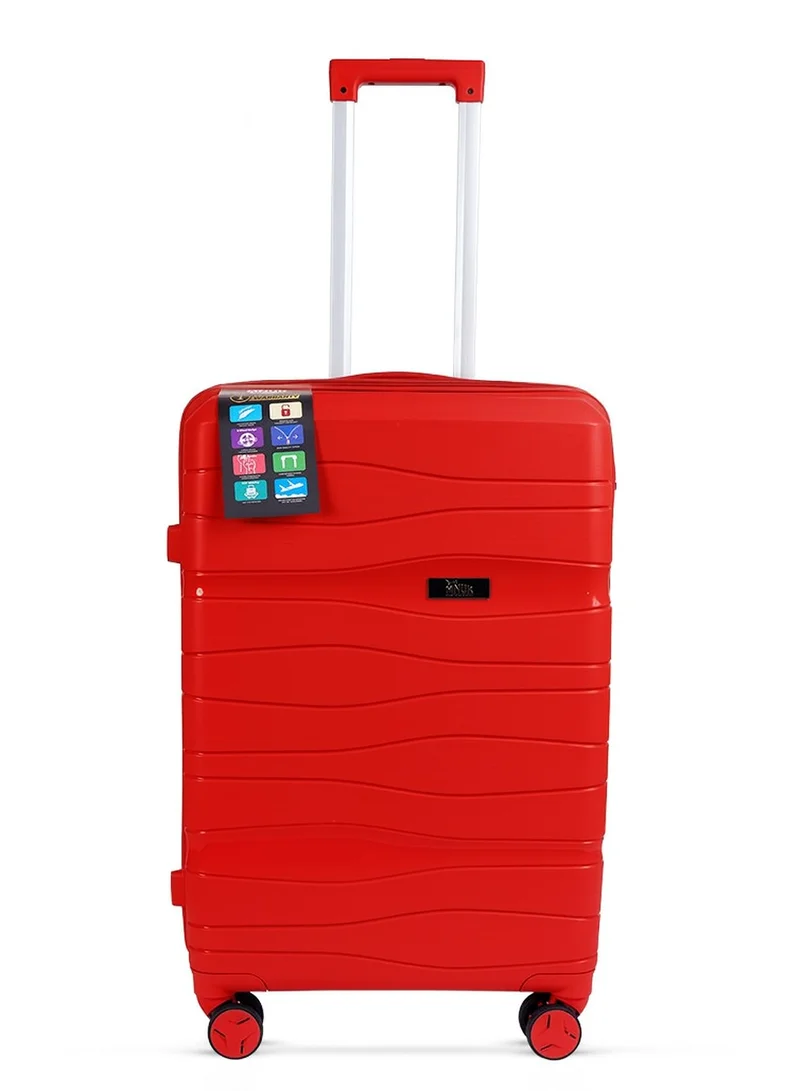 MNUK VIAJERO 24inch Luggage| Propylene Hardside Trolley|Double 360Â° 4 Wheeler| Medium-24 Inch| Maroon