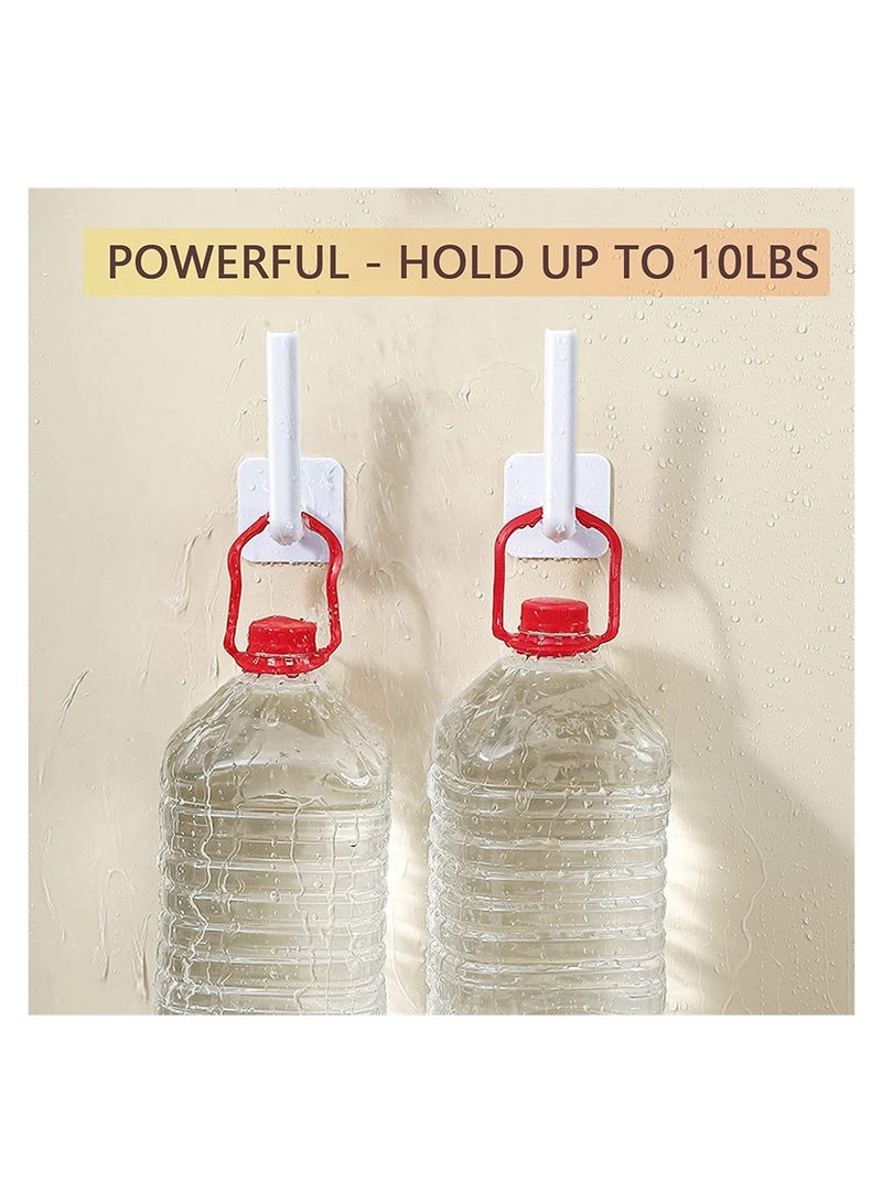 Adhesive Wall Mount Hat Hooks for Baseball Caps 2-Pcs No Drilling Hat Organizer for Closet Bedroom Stylish Storage White - Image 2