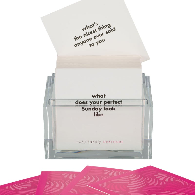 TableTopics Gratitude - 135 Gratitude Conversation Cards for Positive Table Talk with Family & Friends - Image 1