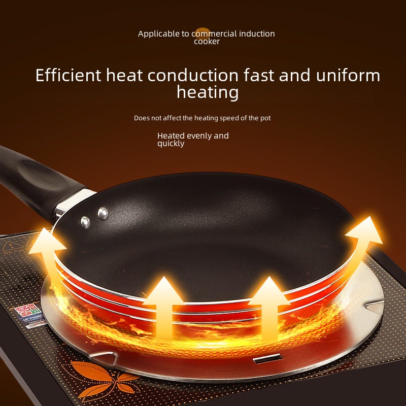 Commercial induction cooker heat conduction plate Universal gas stove heat insulation plate gas stove pot bottom anti-burn black protective pot heat conduction plate(24cm) - Image 4