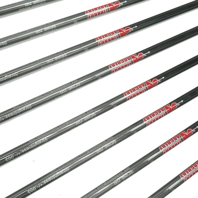 Linkboy Archery Pure Carbon Arrows Spine 300 340 400 500 600 700 800 900 1000 for Compound Recurve Bow Hunting Shooting Target 12pcs - Image 5