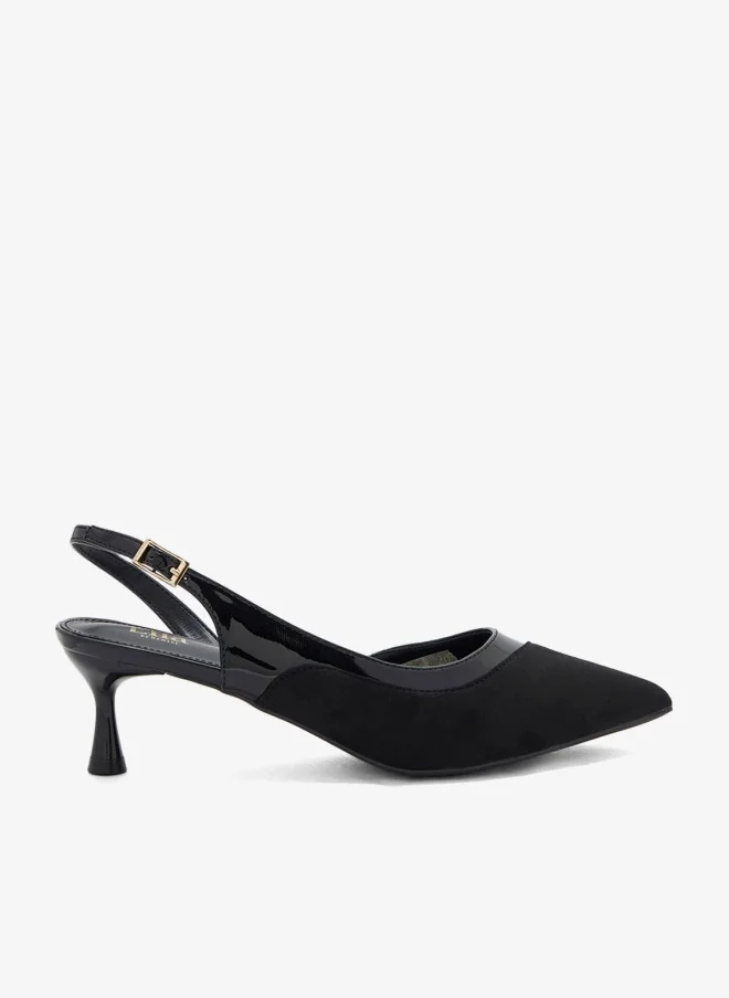 ELLA Suede Panel Sling Back Pump