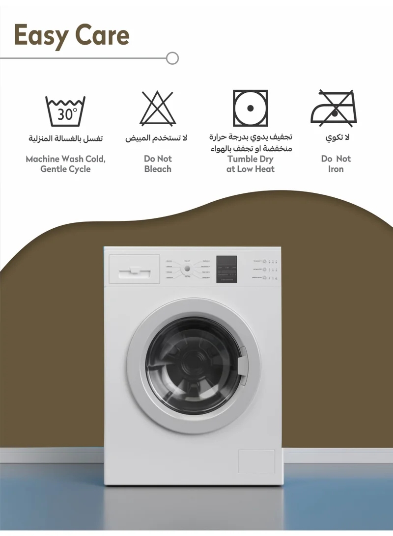 دوناتيلا طقم مفرش سرير كامل 6 قطع مقاس مزدوج 240×260 سم , مايكروفايبر ناعم , تطريز مشجر انيق يناسب سرير 200×200سم