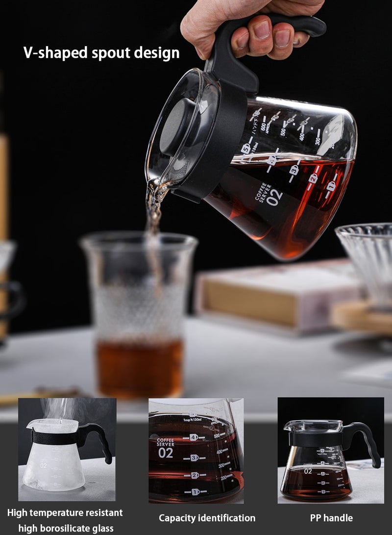 شويوين طقم ماكينة تحضير القهوة V60 مقاس 02، طقم تحضير بالتنقيط 5 قطع، يحتوي على قطع لتقطير وتصفية القهوة، مجموعة أدوات احترافية لصب القهوة يدويًا متخصصة باريستا 5 في 1 - Image 5