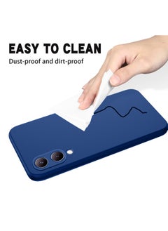 Wtech Premium Soft Liquid Silicone Case Cover For Vivo Y28 5G 2024 Navy Blue  - Image 2