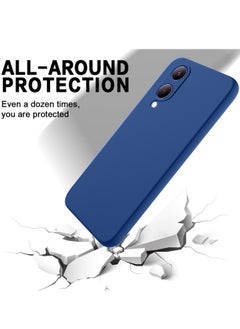 Wtech Premium Soft Liquid Silicone Case Cover For Vivo Y28 5G 2024 Navy Blue  - Image 4