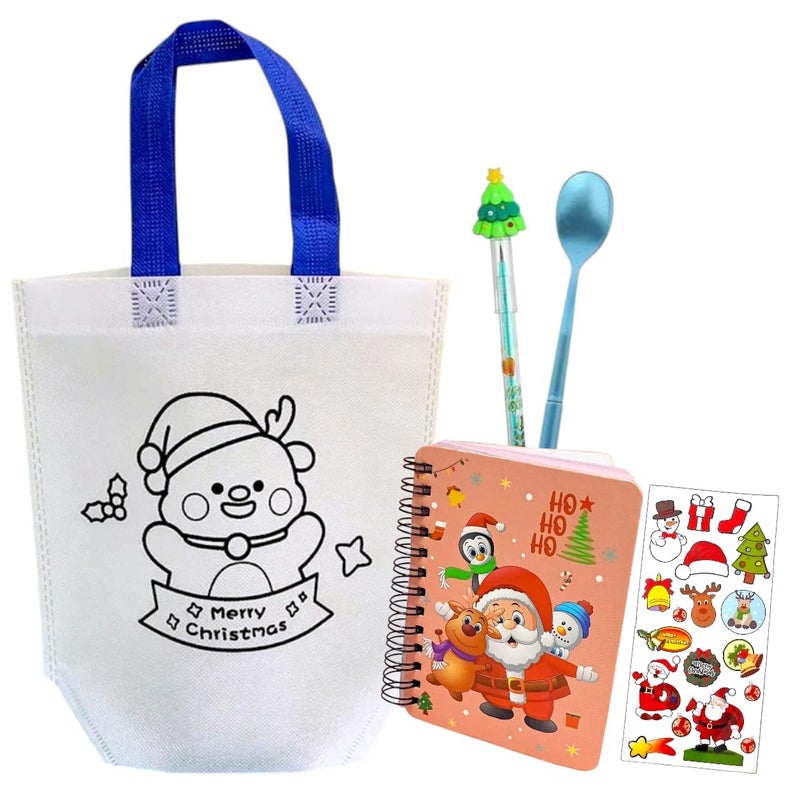 AMYCAUR Merry Christmas Stationery Combo Gift for Kid, Cute School Stationery Gift Combo, Secret Santa Party Return Gift for Kids Stationery Items, New Year Christmas Goody Gift Set (Pack of 5 Items) - Image 1