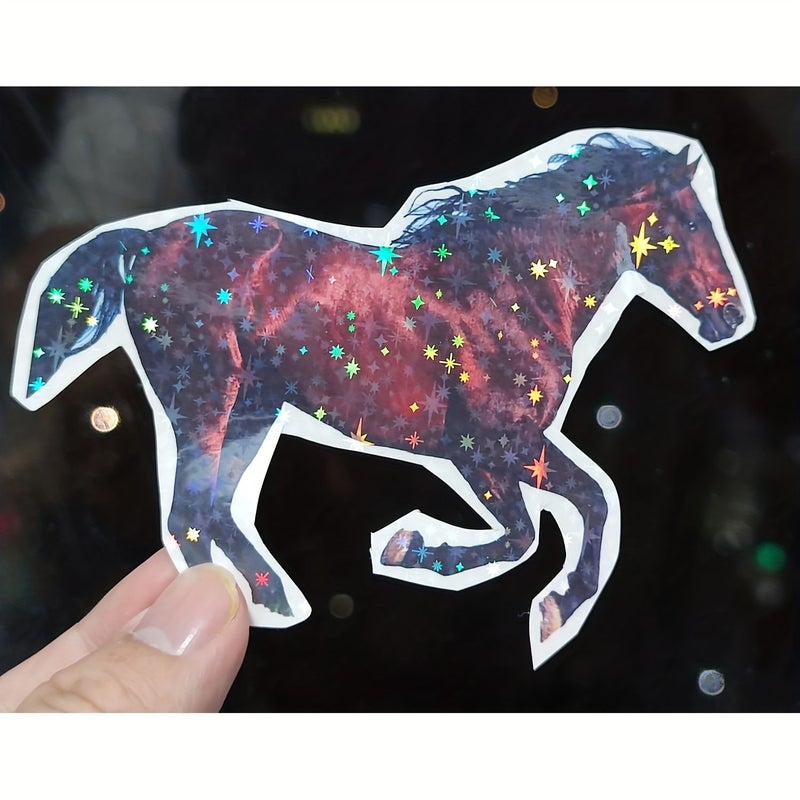 50 Sheets Measuring 2.9 by 4.1 Inches Holographic Glitter Stars Cold Lamination Adhesive Backing - Image 4