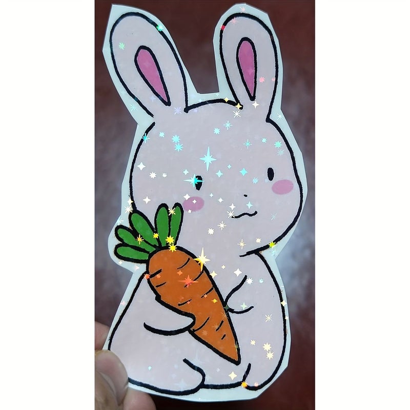 50 Sheets Measuring 2.9 by 4.1 Inches Holographic Glitter Stars Cold Lamination Adhesive Backing - Image 3