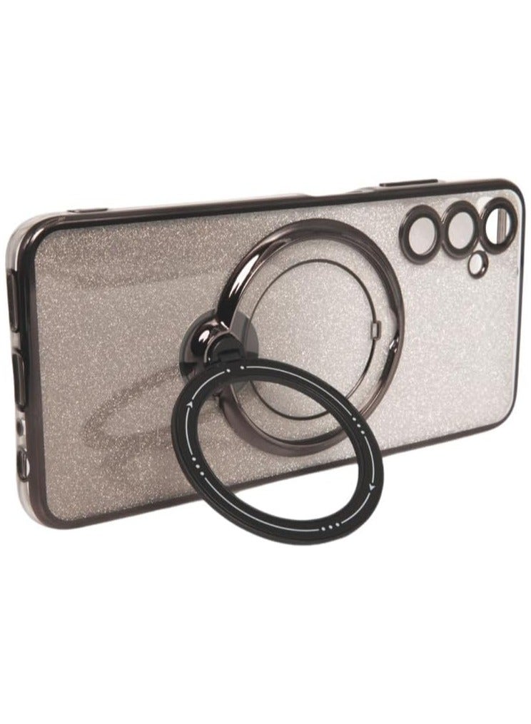 ليمتليس جراب لهاتف Samsung Galaxy A13 5G متوافق مع جراب مغناطيسي، غطاء حماية خلفي رفيع وناعم ومقاوم للخدش، جراب مغناطيسي غير مصفر ومضاد للصدمات، لون أسود متدرج - Image 2