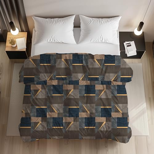 LOOMLYFE 200TC Premium Glace Cotton Duvet Cover/Comforter Cover/Rajai Cover/Blanket Cover/Quilt Cover for Double Bed with Zipper 90"x100" inches - CoffeeBlueBox - Image 1