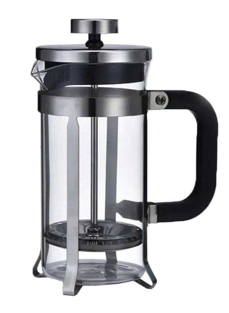 ECVV Coffee Plunger French Press Coffee and Tea Maker, Borosilicate Glass Coffee Press, Stainless Steel Filter, Durable and Heat Resistant, Black |800 ml| - Image 2