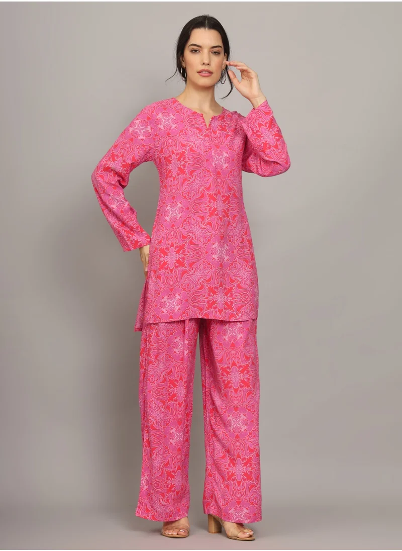 Alaya Printed Rayon Co-Ord Set for Women-AL4000