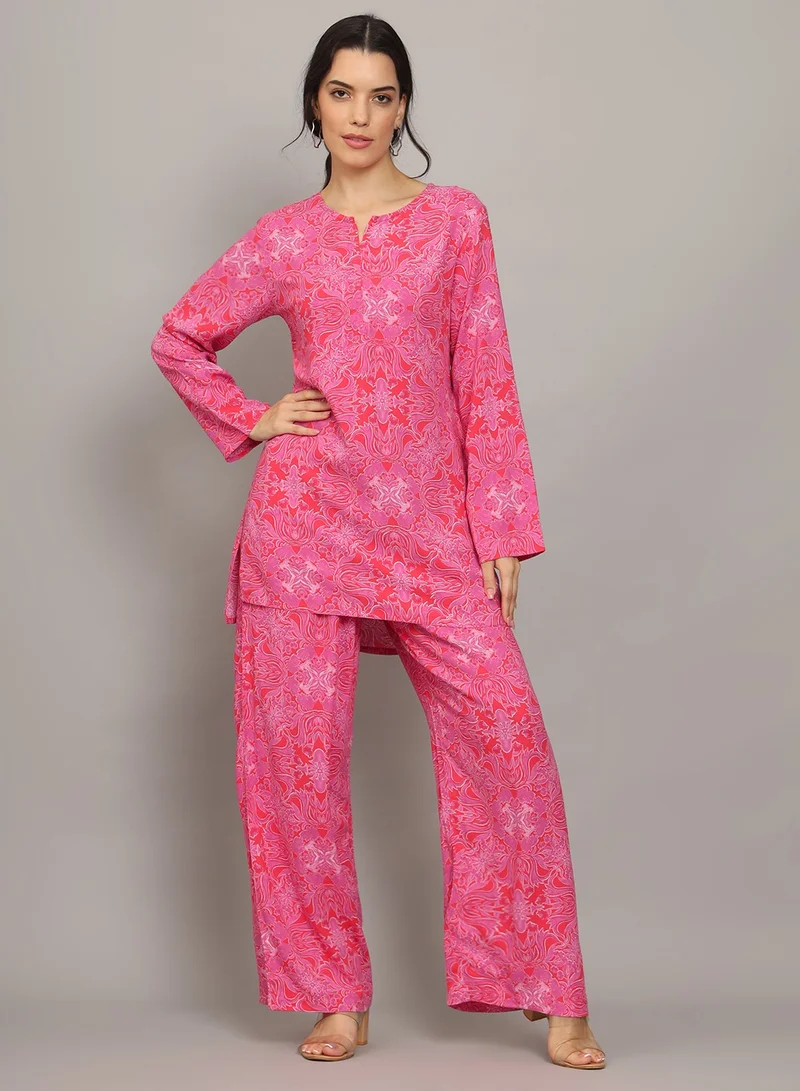 Alaya Printed Rayon Co-Ord Set for Women-AL4000