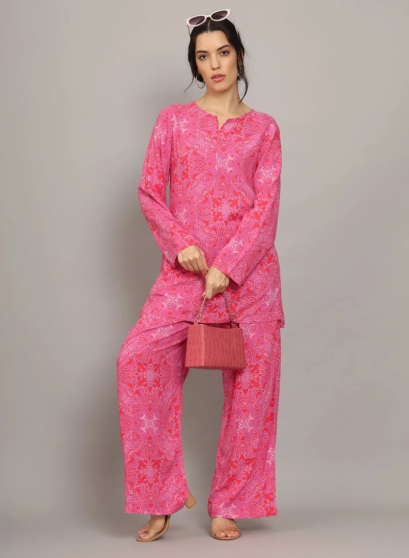 Alaya Printed Rayon Co-Ord Set for Women-AL4000