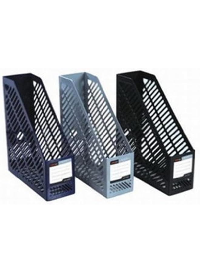 The Bros US9881 A4 Plastic Magazine Holder - Blue - Image 1