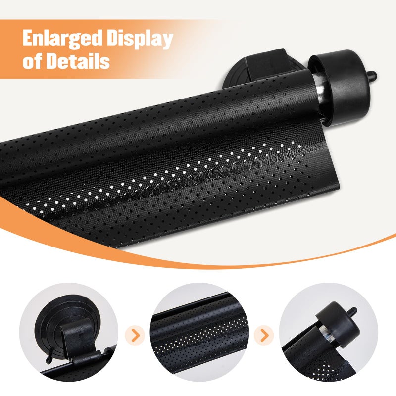 wplhb 2 Pack Car Side Window Sun Shade - Retractable Car Roller Sunshadewith Reinforced Suction Cups, Drop Down UV Interior Sunshade, Stroller Window Sunshade (15" x 17") - Image 3
