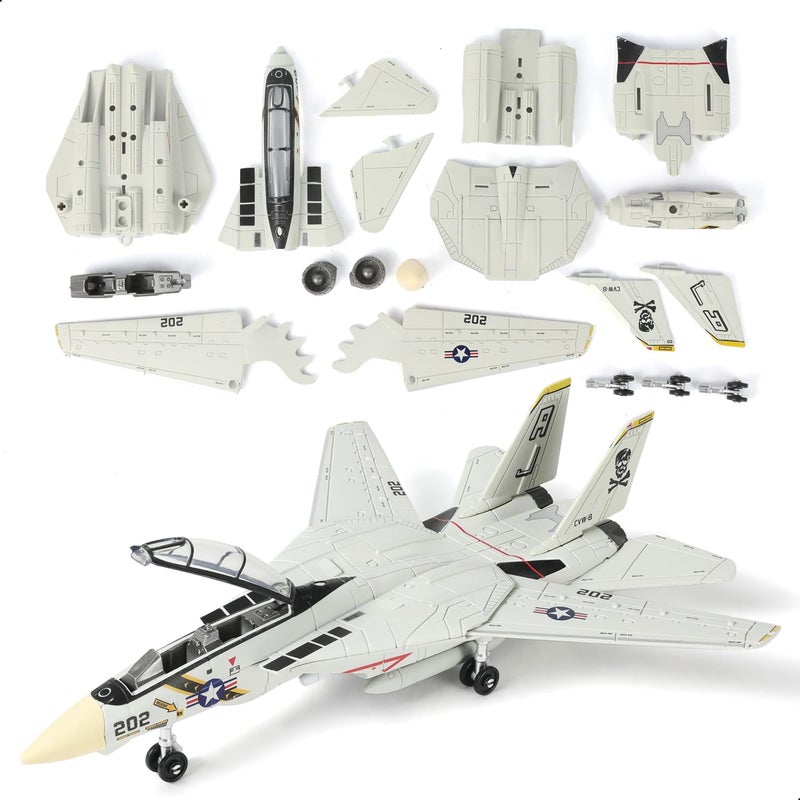 SEBUNAS F-14 Tomcat 3D Quick Build Model Kit â€“ Fighter Jet Aircraft Puzzle, Precision DIY Military Aircraft Building Kit for Adults, Collectible Display Aviation Hobby, STEM Engineering Gift - Image 1