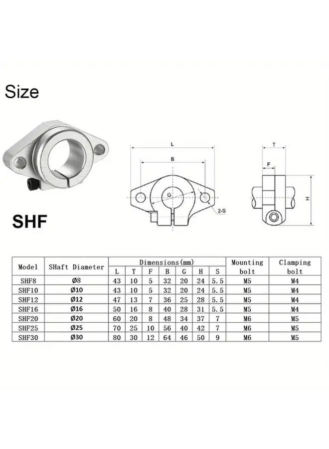 4 قطع دعامة عمود خطي من الألومنيوم 30 ملم لقضبان السكك الحديدية الخطية لتوجيه الحركة الخطية لطابعات CNC ثلاثية الأبعاد - Image 5