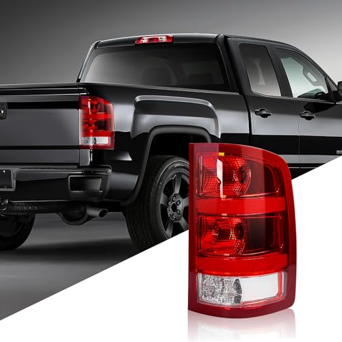 FICOLPO Tail Lights Assembly for 2007-2013 GMC Sierra 1500, 2007-2014 GMC Sierra 2500HD 3500HD (Red Shell, Passenger Side) - Image 1
