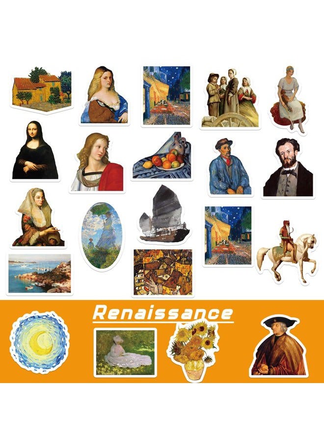 PIGBIT Renaissance Artist Stickers - 50 Pcs Vinyl Waterproof Vintage Oil Painting Art Stickers for Water Bottles,Laptops,Scrapbooks,Tumblers - Image 2
