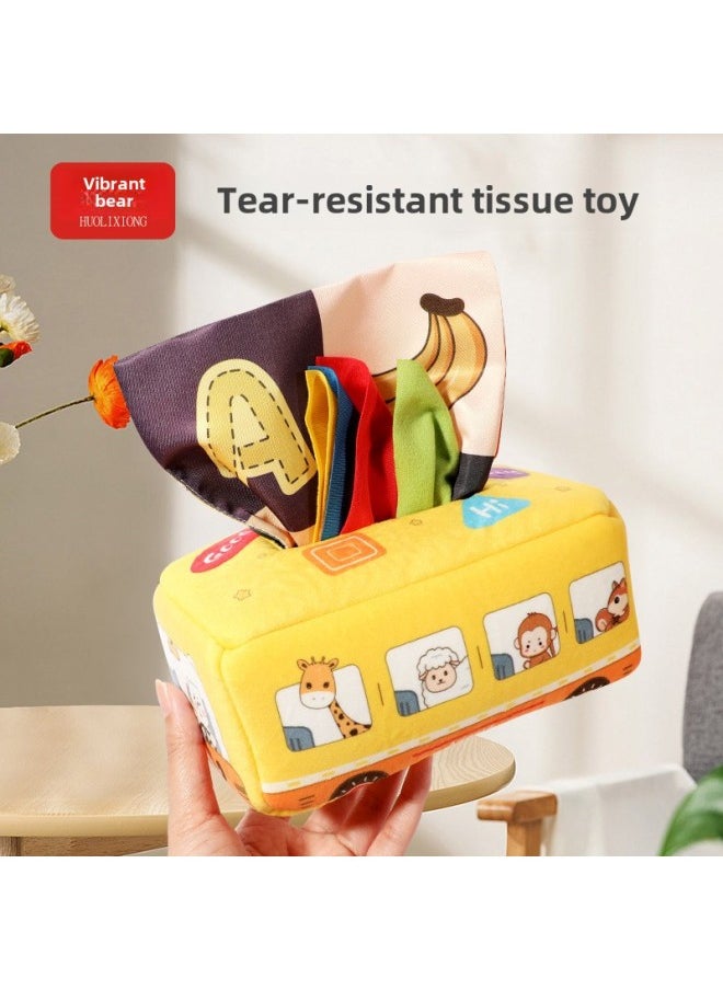 Generic - Children's Puzzle Toy Puzzle 0-1 Year Old Newborn Baby Soothing Puzzle Napkin Box 6-month-old Baby-Color:8 Flannel Super Soft Towels - Image 1