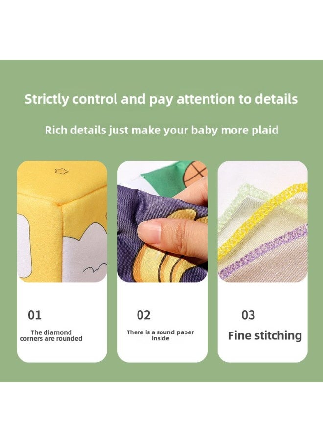 Generic - Children's Puzzle Toy Puzzle 0-1 Year Old Newborn Baby Soothing Puzzle Napkin Box 6-month-old Baby-Color:8 Flannel Super Soft Towels - Image 1