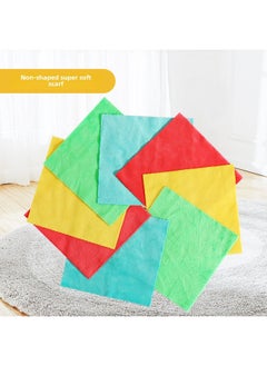 Children's Puzzle Toy Puzzle 0-1 Year Old Newborn Baby Soothing Puzzle Napkin Box 6-month-old Baby-Color:8 Flannel Super Soft Towels