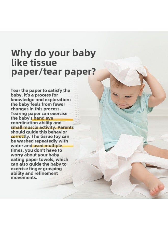 Generic - Children's Puzzle Toy Puzzle 0-1 Year Old Newborn Baby Soothing Puzzle Napkin Box 6-month-old Baby-Color:8 Flannel Super Soft Towels - Image 1