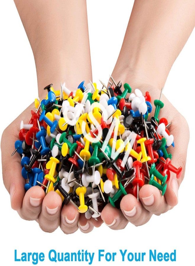 JSMSH Multicolor Plastic Head Thumb Push Pin for Notice Board with a Reusable Storage Box (Notice Board Pin) (Pack of 250) - Image 4