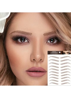 Eyebrow Tattoo Sticker 1 Sheet Long Lasting Waterproof Simulation Makeup Cosmetic