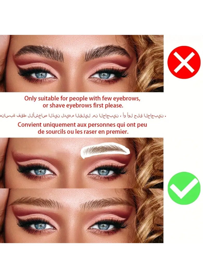 ORiTi - Eyebrow Tattoo Sticker 1 Sheet Long Lasting Waterproof Simulation Makeup Cosmetic - Image 1