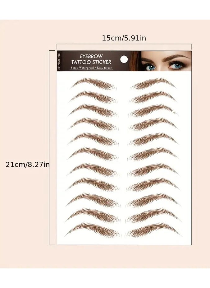 ORiTi - Eyebrow Tattoo Sticker 1 Sheet Long Lasting Waterproof Simulation Makeup Cosmetic - Image 1