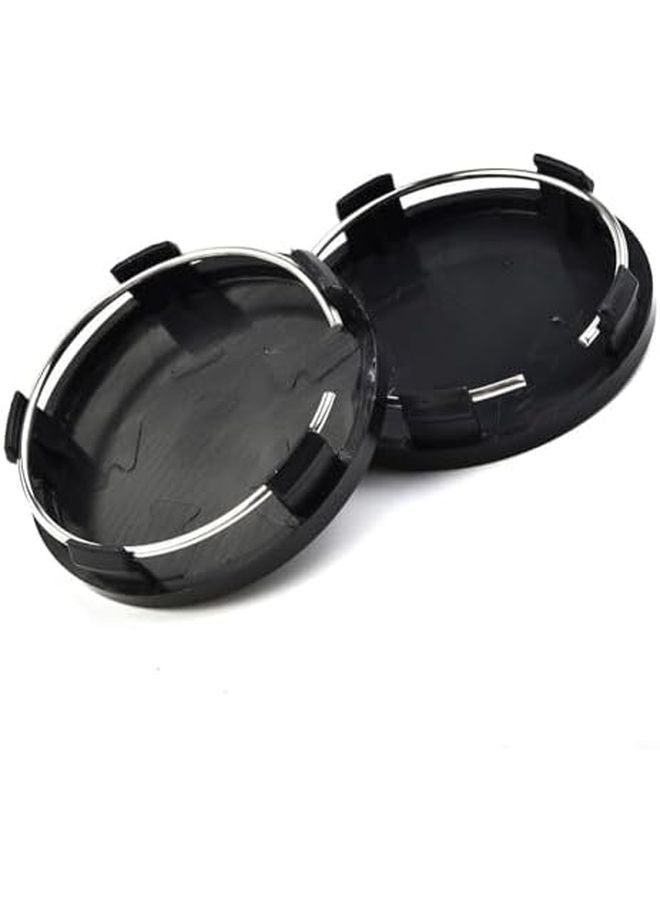 4 Pack 60mm ABS Black Car Wheel Hub Center Cap Cover for Most Cars Trucks SUVs - Image 2
