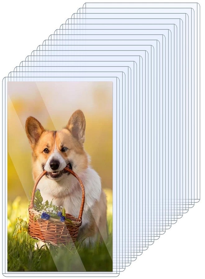 Maileto 15 Pack Rigid Print Protectors 5" x 7" Clear Photo Protectors Hard Plastic Photo Sleeves Top Loading Card Plastic Sleeves - Image 1
