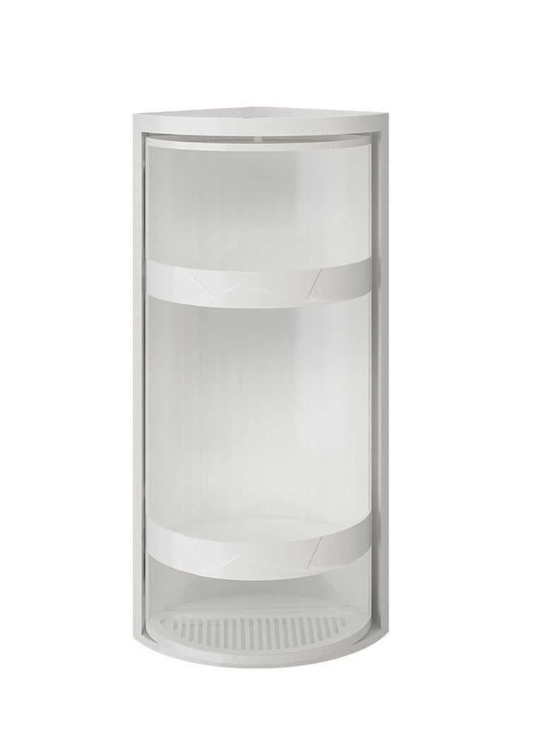 Multifunction Kitchen Storage Rack 4 Tier Storage Shelves Bathroom Storage Cabinet 360° Rotating Cosmetic Storage Rack Waterproof Bathroom Corner Shelf - Image 2