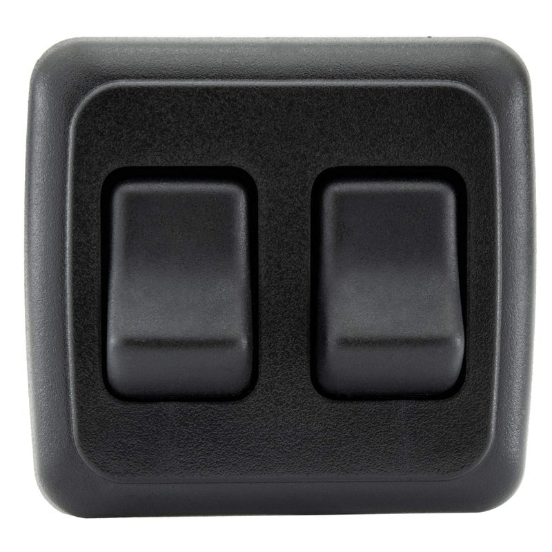 American Technology Components Double SPST On-Off Switch with Bezel, 12-Volt, for RV, Trailer, Camper (Black) - Image 2