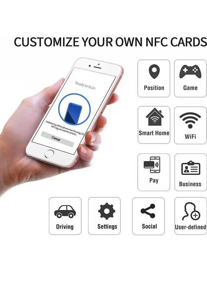 واي جيه 20 قطعة من بطاقات NFC فارغة, الشعارات بطاقات NTAG 215 PVC قابلة للبرمجة ، متوافقة مع Amiibo و TagMo لنظام Android جميع الهواتف ممكنة - Image 5
