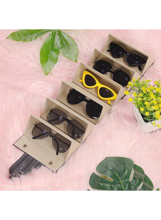 5-Slot Foldable Sunglasses Organizer & Travel Glasses Case – Roll-Up Eyewear Storage Holder for Sunglasses, Prescription Glasses, Reading Glasses, Computer Glasses, Driving Eyewear & Oversized Frames, Hanging Protective Case for Home, Closet, Car, Handbag, Backpack, Suitcase & Travel, Multi-Purpose Storage for Watches, Jewelry and Small Accessories -  Black - Image 5
