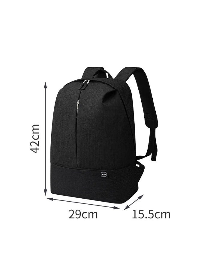 Biyoumei Laptop Bag, Simple Large Capacity Travel Backpack, Multifunctional With Multiple Pockets, Business Commute Casual Backpack For Men And Women, Black, Large Size