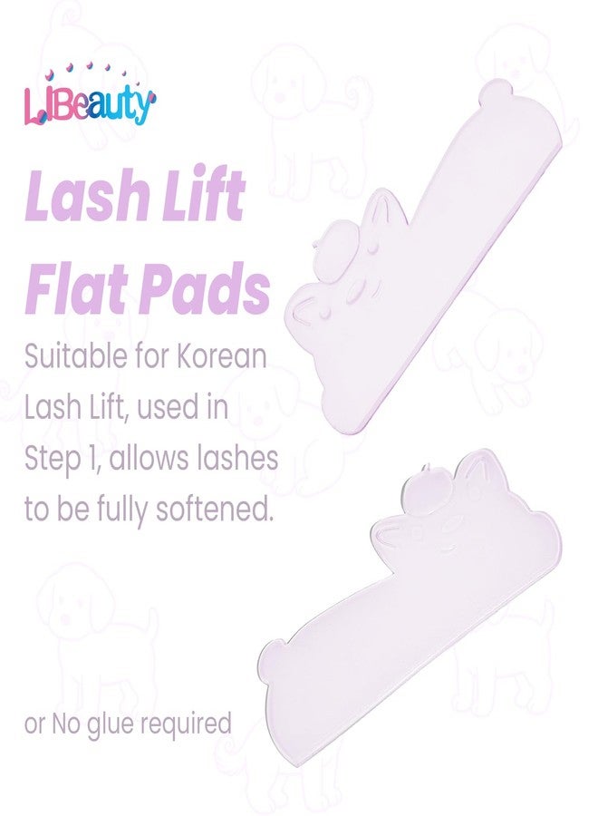 Libeauty Korean Lash Lift Shields, Ultra Thin 1mm Glueless Lash Lift Pads, Double-Sided Super Sticky Eyelash Softening Rods for Step 1 Perm, Reusable Silicone Eye Pads for Salon and DIY, Puppy Shape - Image 3