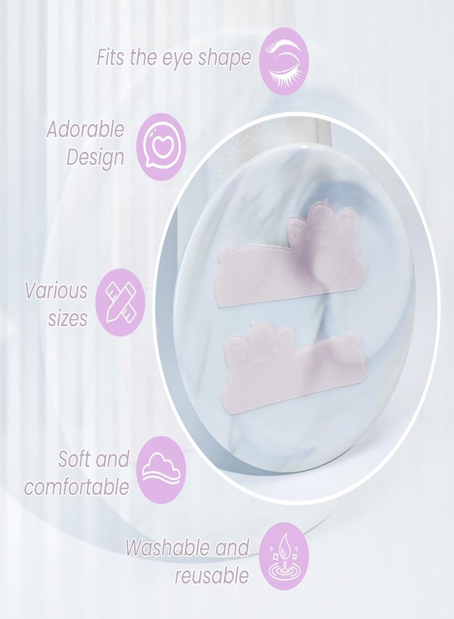 Libeauty Korean Lash Lift Shields, Ultra Thin 1mm Glueless Lash Lift Pads, Double-Sided Super Sticky Eyelash Softening Rods for Step 1 Perm, Reusable Silicone Eye Pads for Salon and DIY, Puppy Shape - Image 4