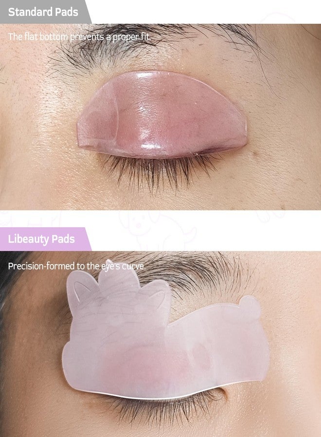 Libeauty Korean Lash Lift Shields, Ultra Thin 1mm Glueless Lash Lift Pads, Double-Sided Super Sticky Eyelash Softening Rods for Step 1 Perm, Reusable Silicone Eye Pads for Salon and DIY, Puppy Shape - Image 2