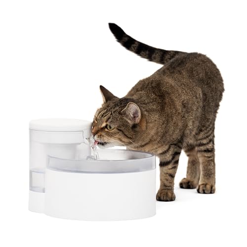 PetSafe Outlast Pumpless Cat Water Fountain 60 oz17L Indoor Water Dispenser for Cats Dishwasher Safe Easy Assembly and Cleaning Water Filter Included - Image 1