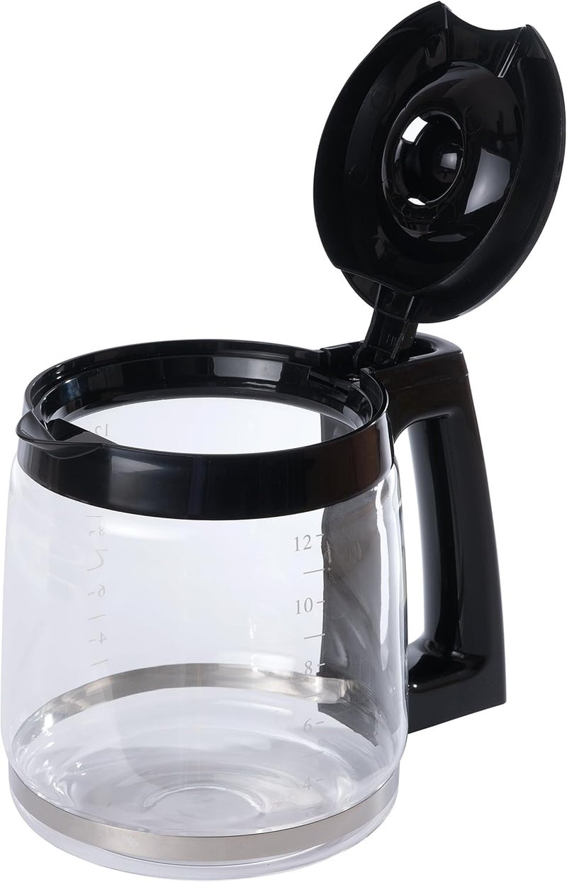 MRX Solutions Replacement 12-Cup Glass Carafe for Cuisinart Coffee Maker (fits DCC-1200PRCCHW-12, CHW-12P1, DCC-1100BK, DCC-1200, DCC-2650, DGB-550BK, DGB-550BK1 DGB-625BC, DGB-700BC, SS-12) - Image 3